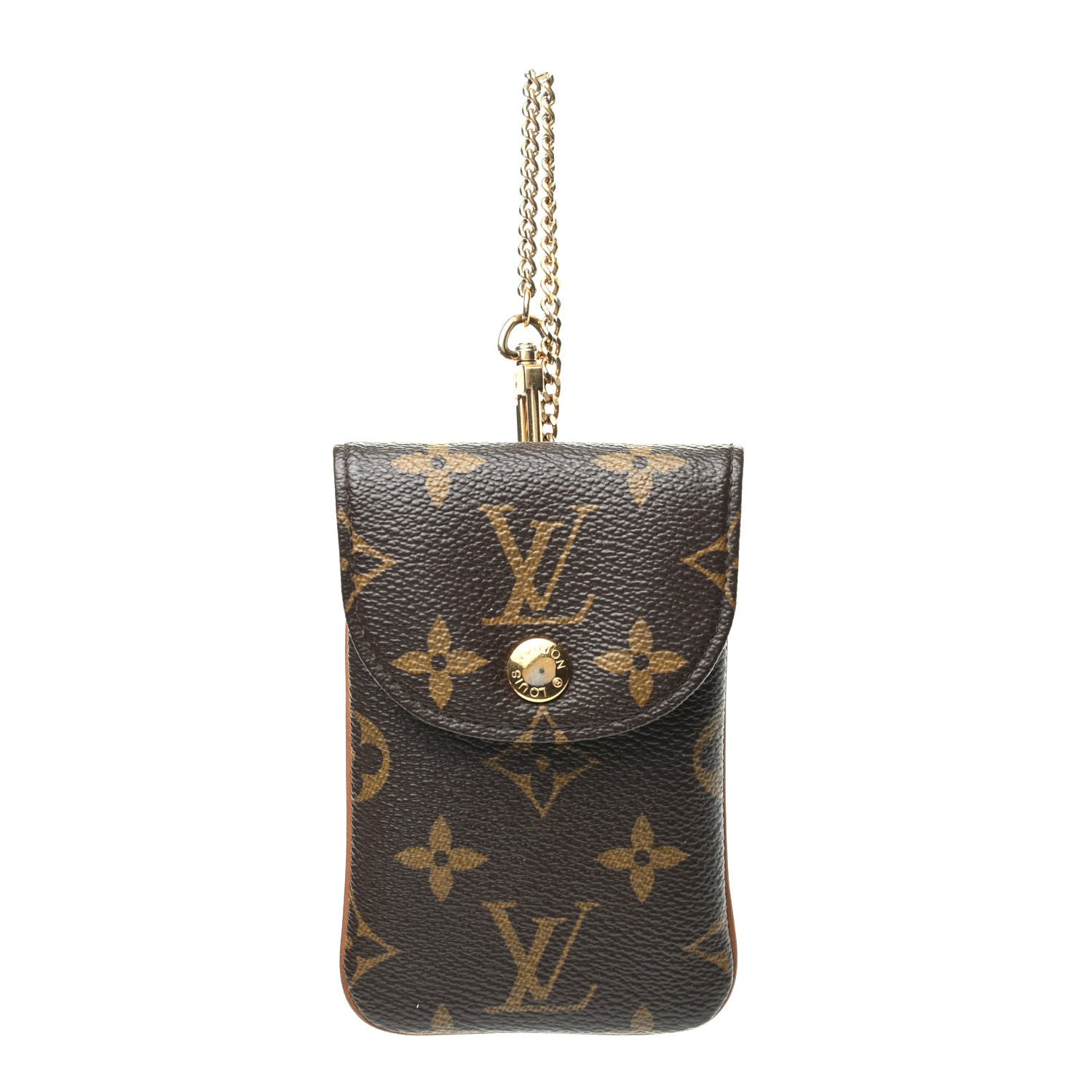 Louis Vuitton Monogram Cell Phone Case w/ Chain 1 of 10