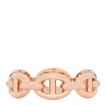 Hermes 18K Rose Gold PM Chaine D'Ancre Enchainee Ring 52 6 3 of 8