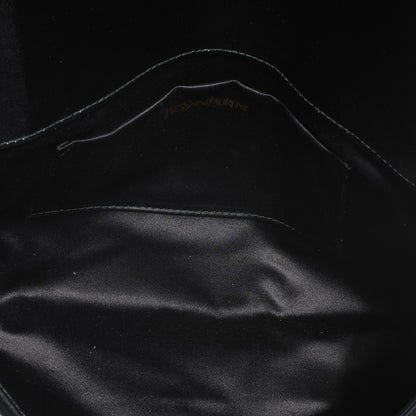 Saint Laurent Textured Patent Monogram Large Belle De Jour Clutch Black 5 of 7