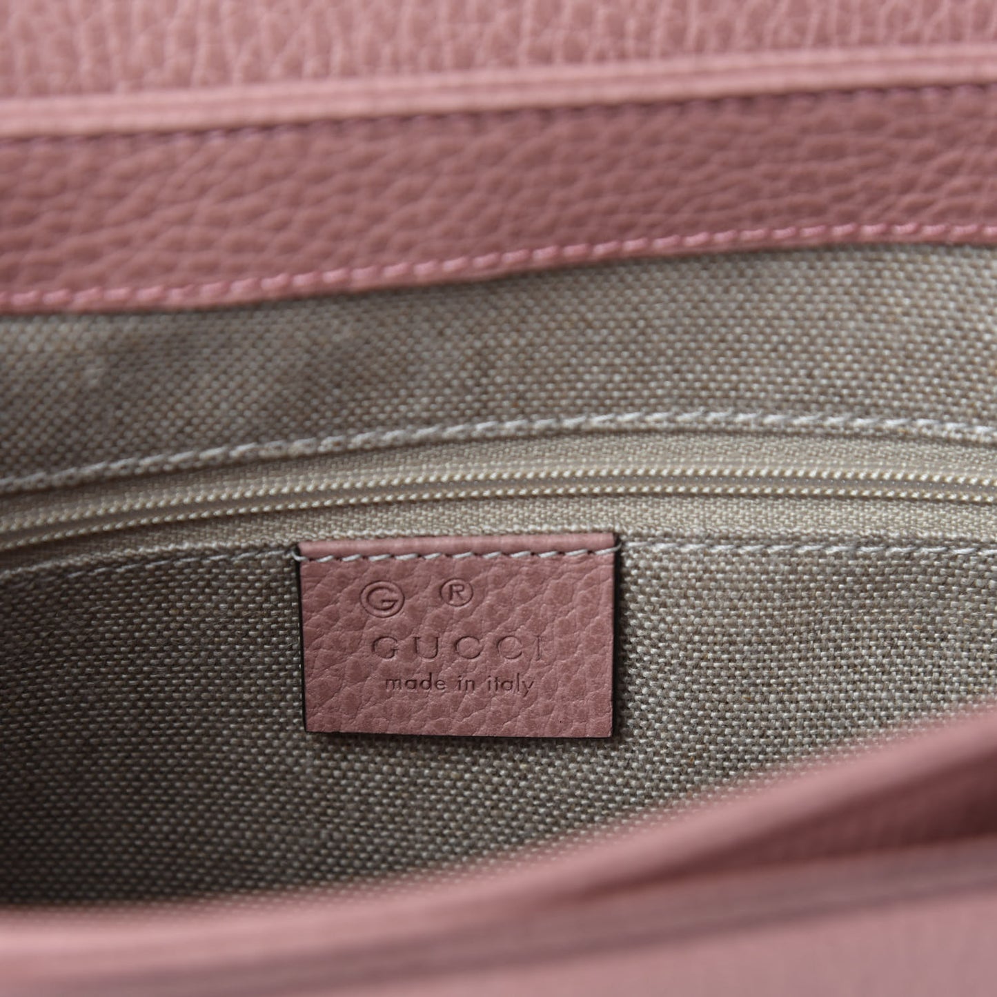 Dollar Calfskin Interlocking G Top Handle Shoulder Bag Soft Pink
