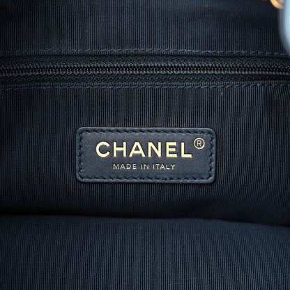 Chanel Grained Calfskin Lambskin CC Drawstring Bag Light Blue 6 of 10