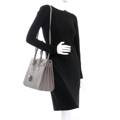 Saint Laurent Grained Calfskin Small Sac De Jour Dark Anthracite 2 of 8