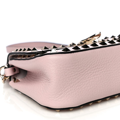 Valentino Garavani Grainy Calfskin Small Rockstud Top Handle Bag Rose Quartz 9 of 10