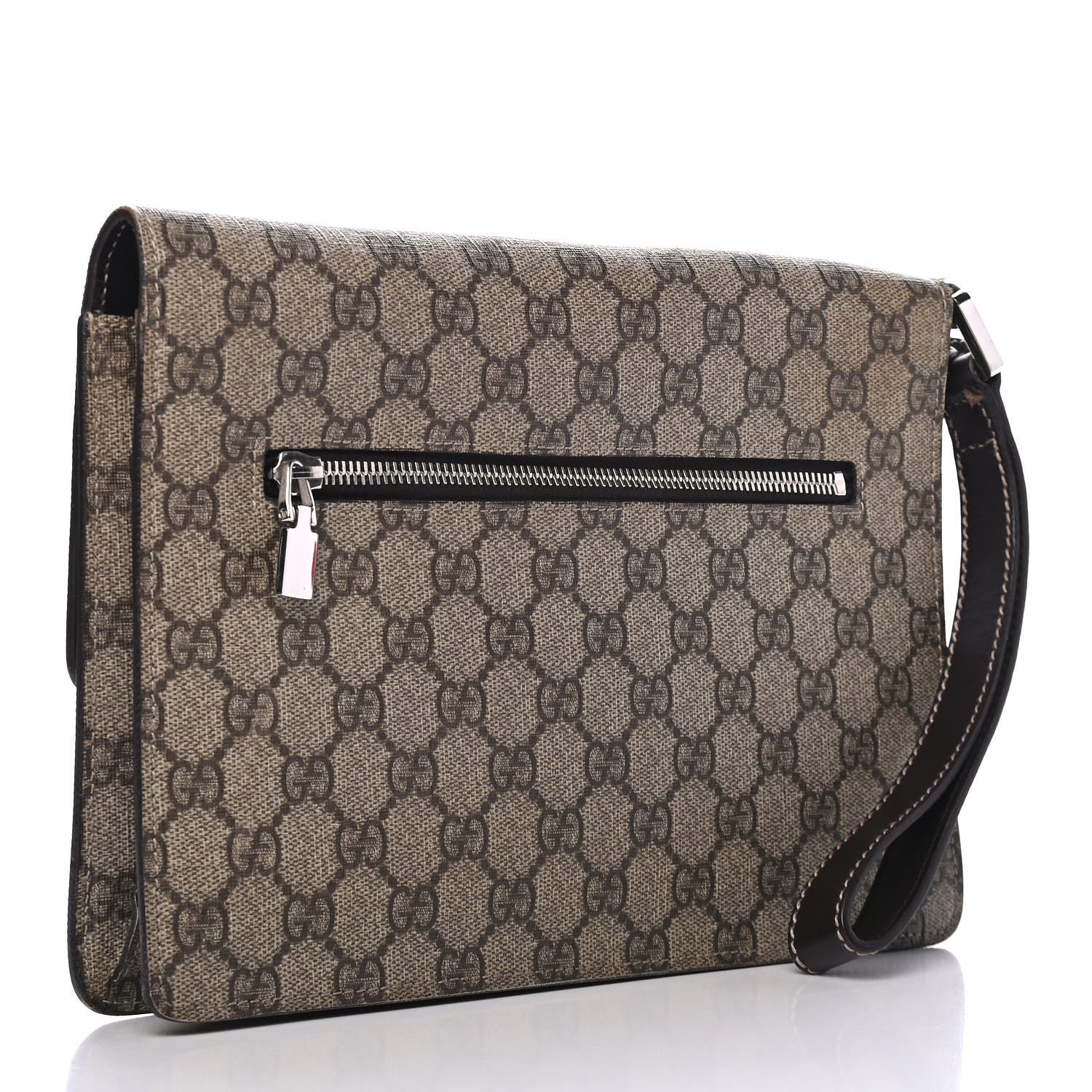 Gucci GG Plus Monogram Flap Clutch Dark Brown 2 of 5
