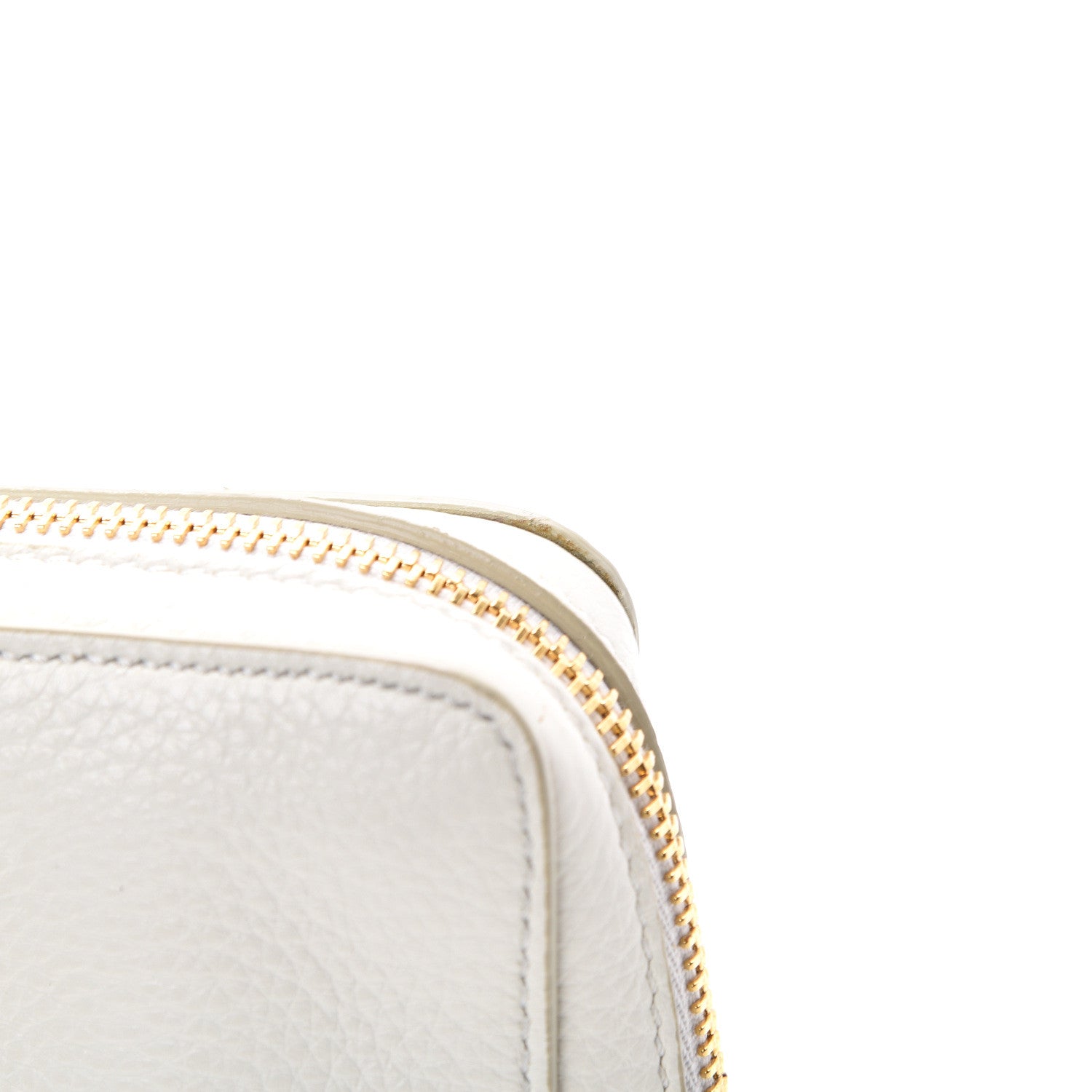 Tom Ford Grained Calfskin Medium Cosmetic Pouch White 8 of 8