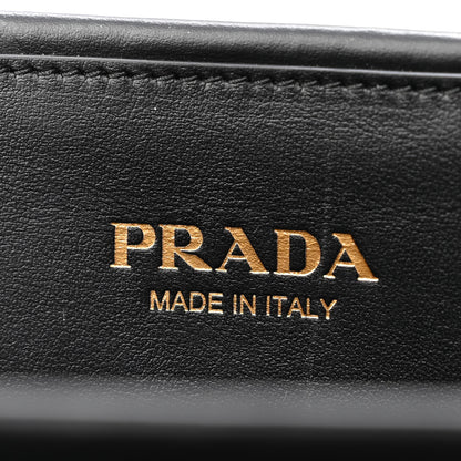 Prada Soft Calfskin Triangolo Symbole Embossed Medium Tote Black 6 of 10