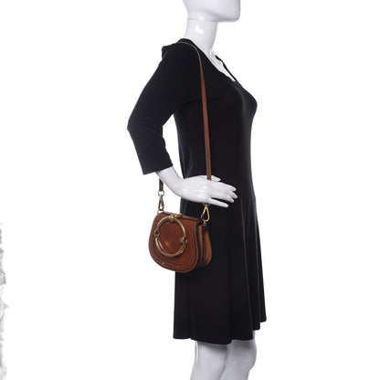Chloe Calfskin Suede Small Nile Bracelet Bag Caramel 2 of 8