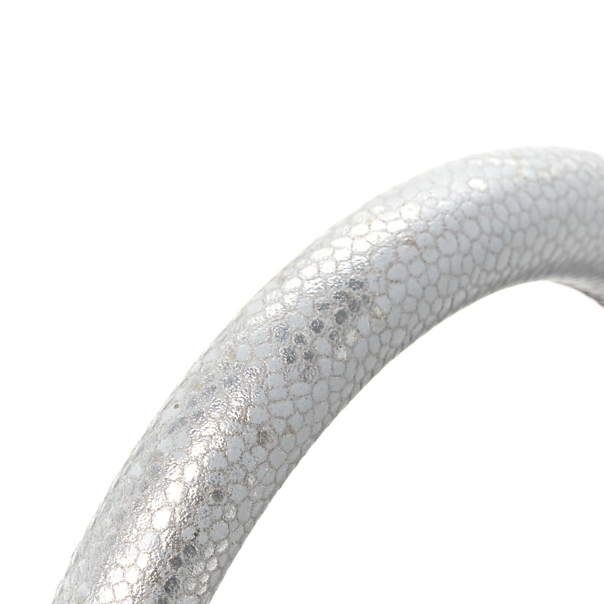 Metallic Caviar Quilted Mini Coco Handle Flap Silver