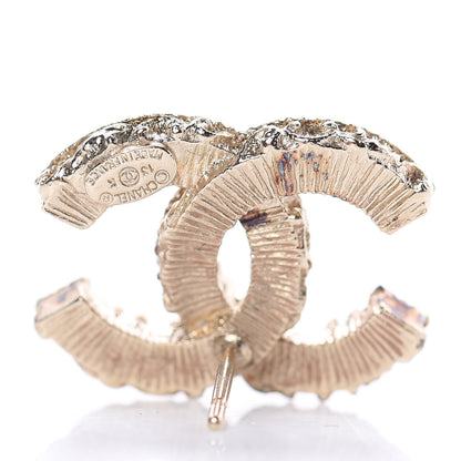 Chanel Enamel CC Baroque Earrings Black Gold 3 of 4