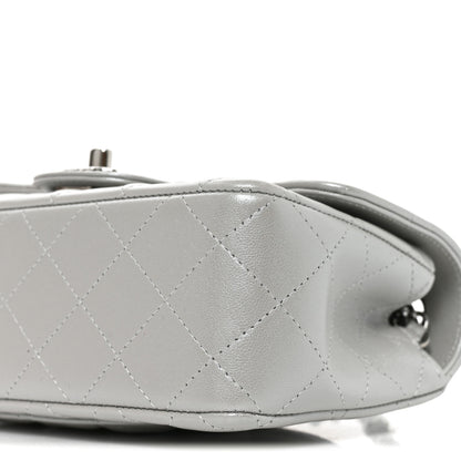 Chanel Metallic Lambskin Quilted Space Charms Mini Rectangular Flap Silver 10 of 10