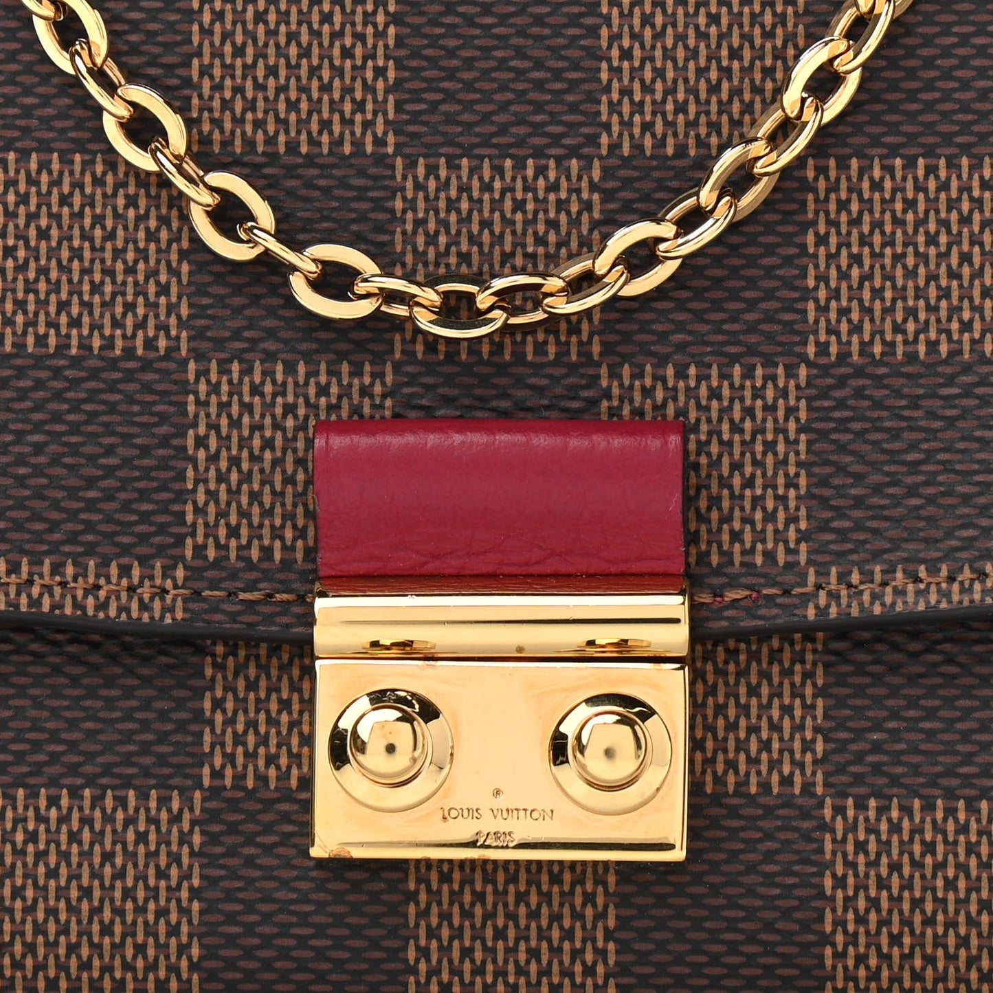 Damier Ebene Croisette Chain Wallet