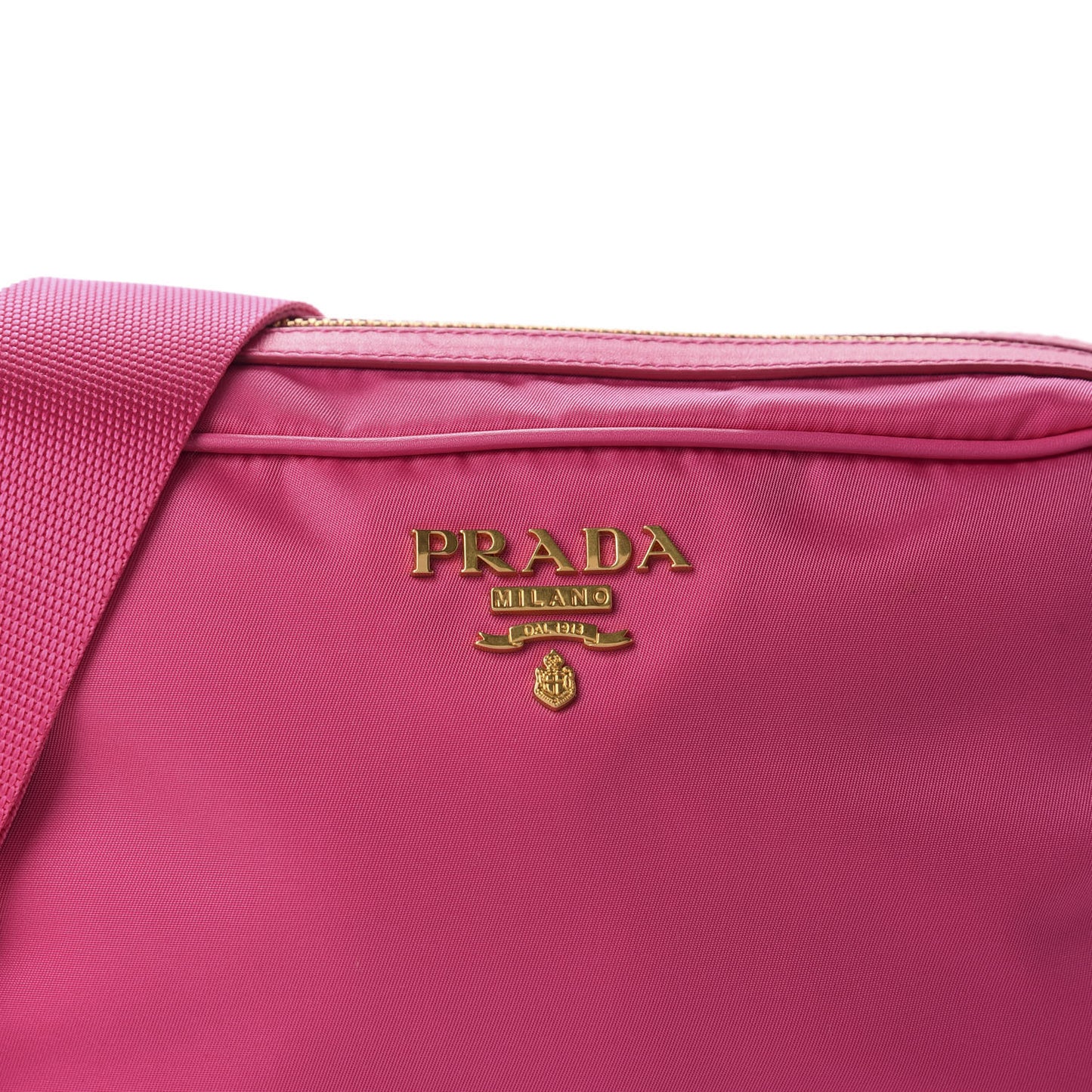 Tessuto Nylon Soft Calf Camera Bag Fuxia