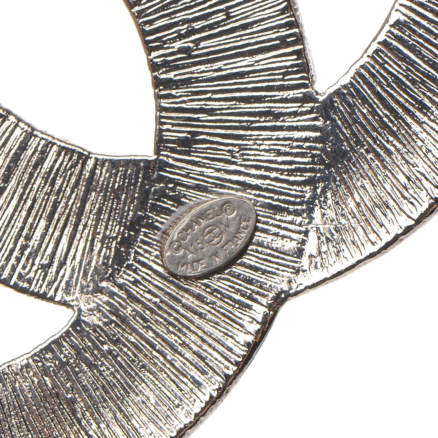 Chanel Baguette Crystal CC Brooch Silver 4 of 5