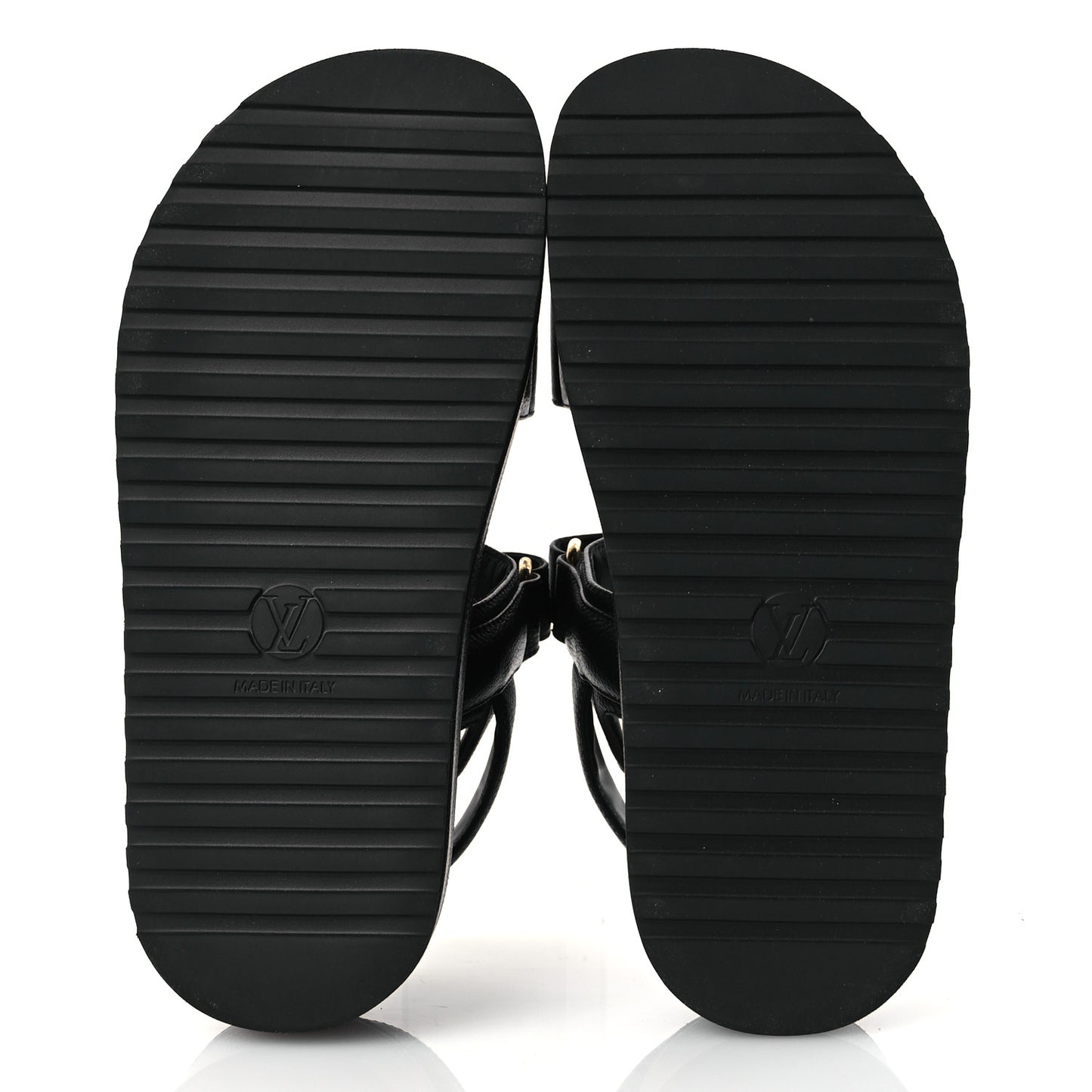 Lambskin Sunset Comfort Platform Sandals 36.5 Black