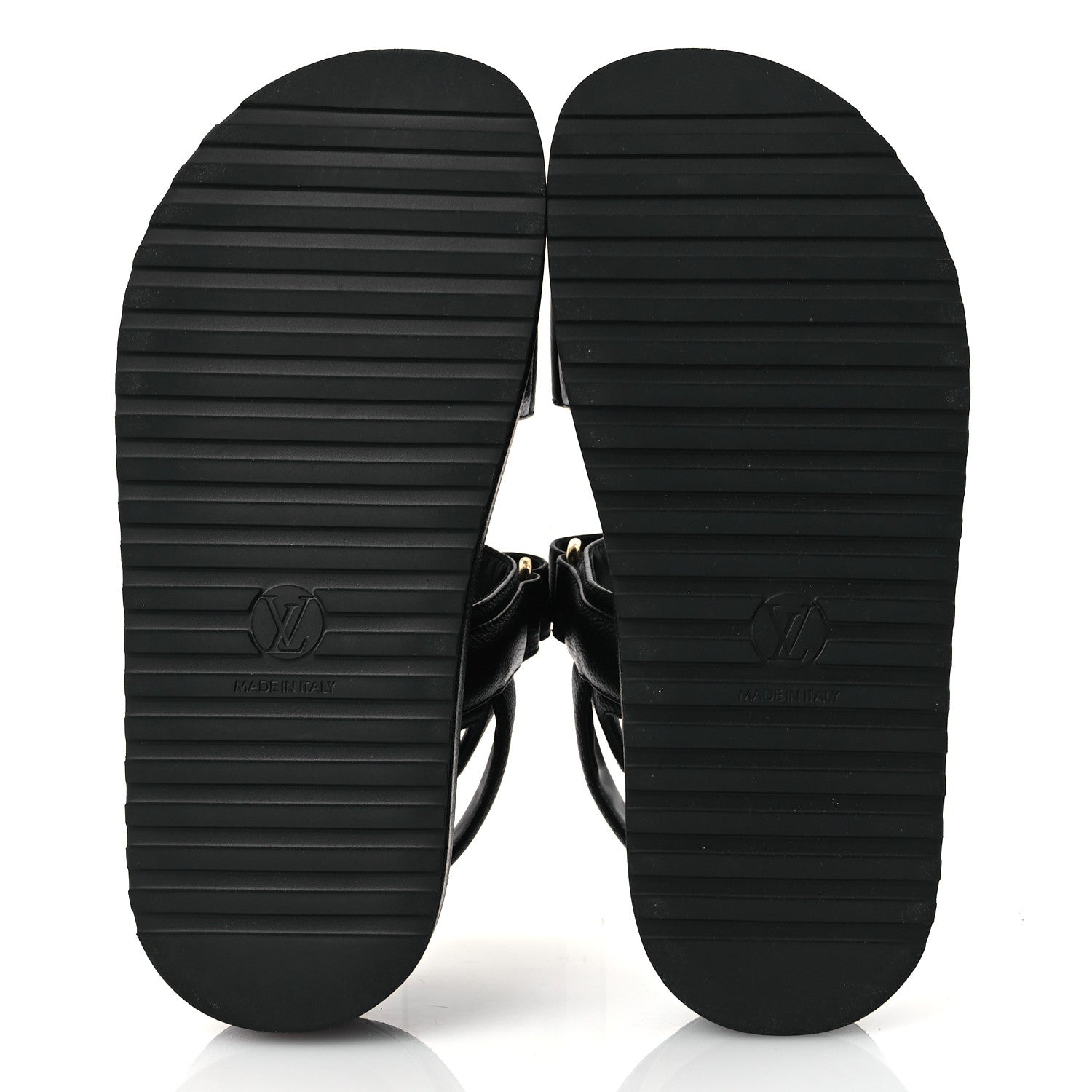 Louis Vuitton Lambskin Sunset Comfort Platform Sandals 36.5 Black 7 of 12