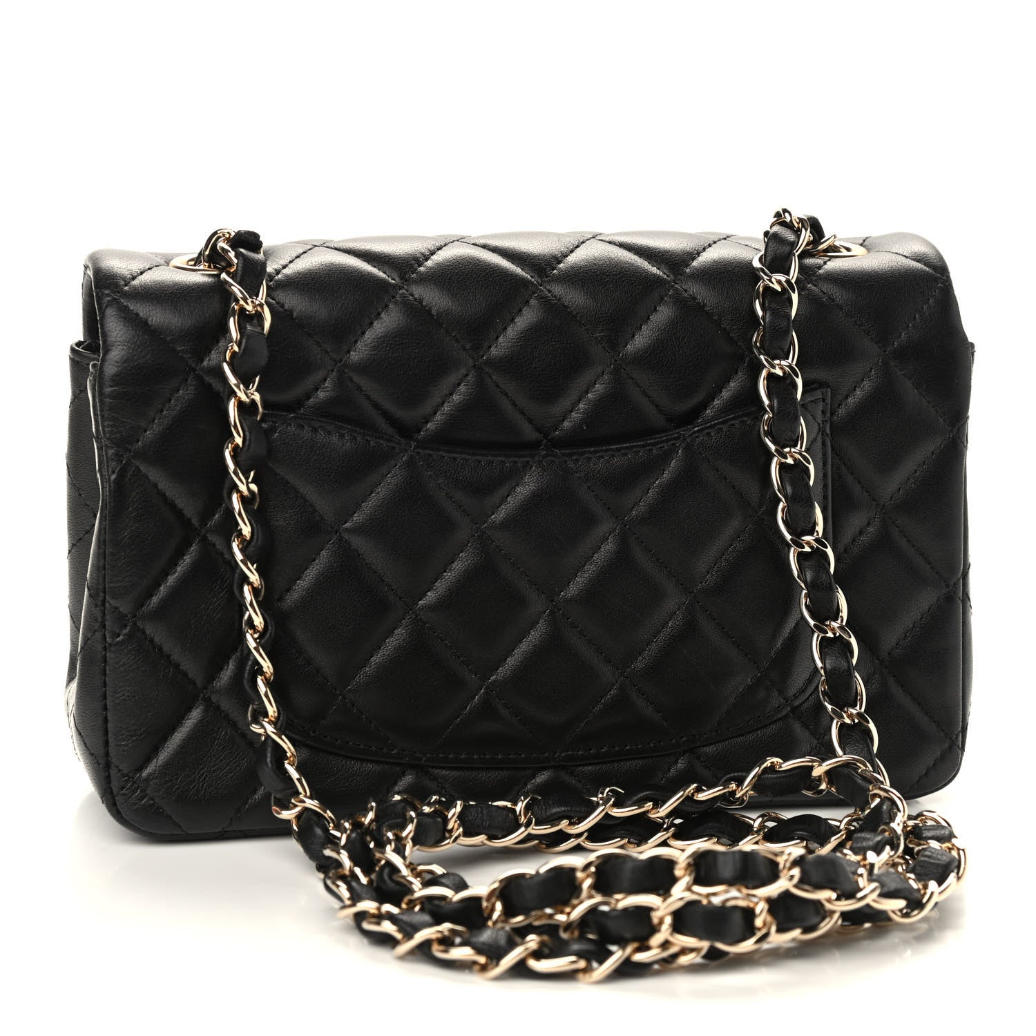 Chanel Lambskin Quilted Mini Rectangular Flap Black 3 of 9