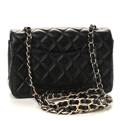 Chanel Lambskin Quilted Mini Rectangular Flap Black 3 of 9