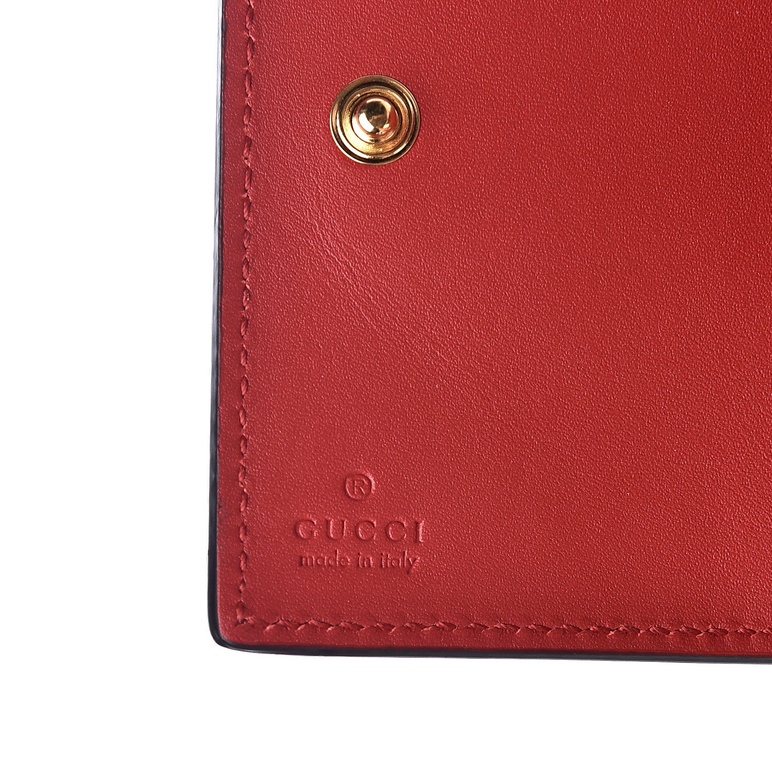 Gucci Calfskin Sylvie Wallet Hibiscus Red 5 of 7