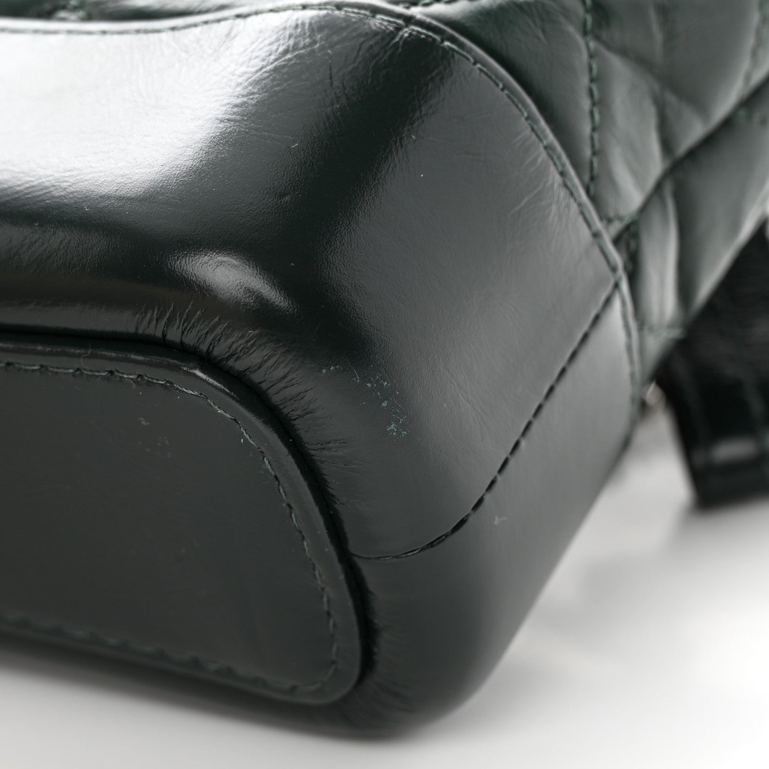 Chanel Aged Calfskin Quilted Small Gabrielle Hobo Dark Green 11 of 14