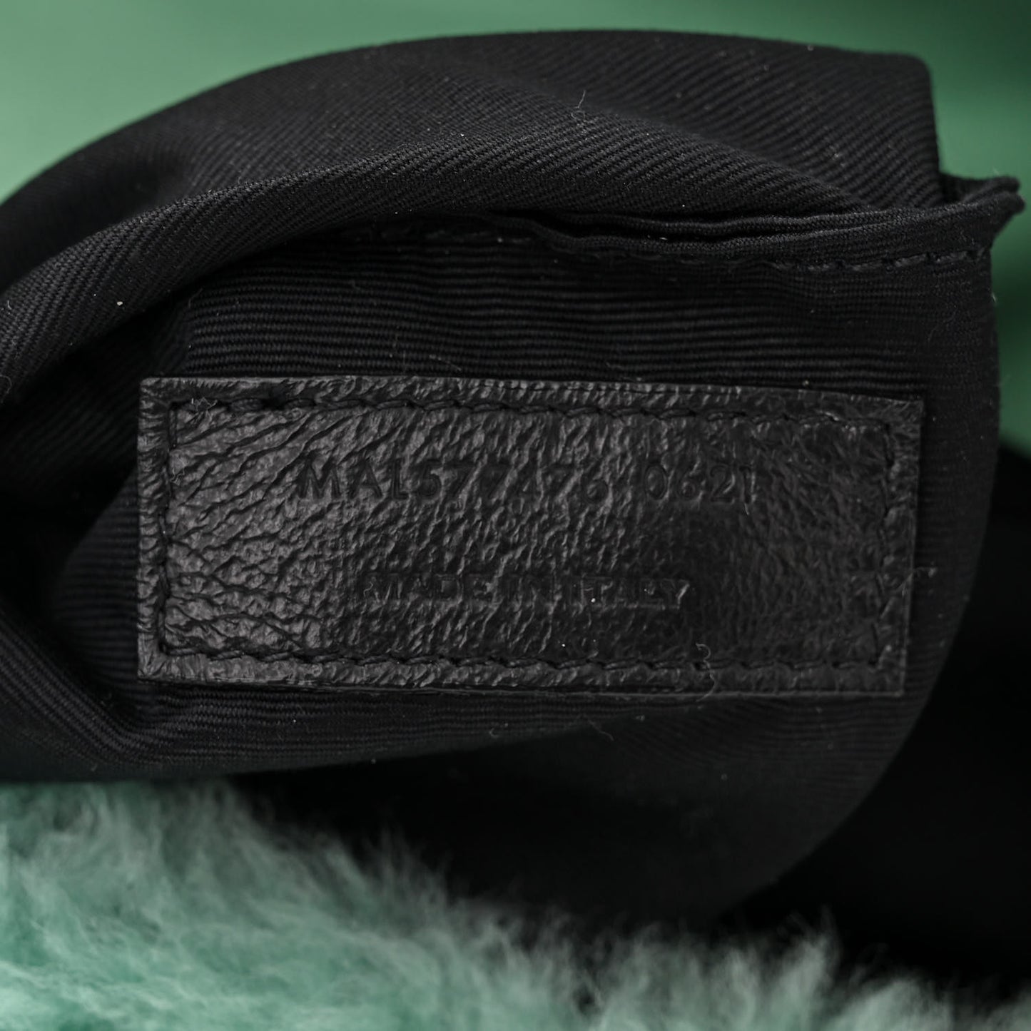Merino Shearling Lambskin Quilted Small Loulou Puffer Monogram Chain Satchel Iced Mint