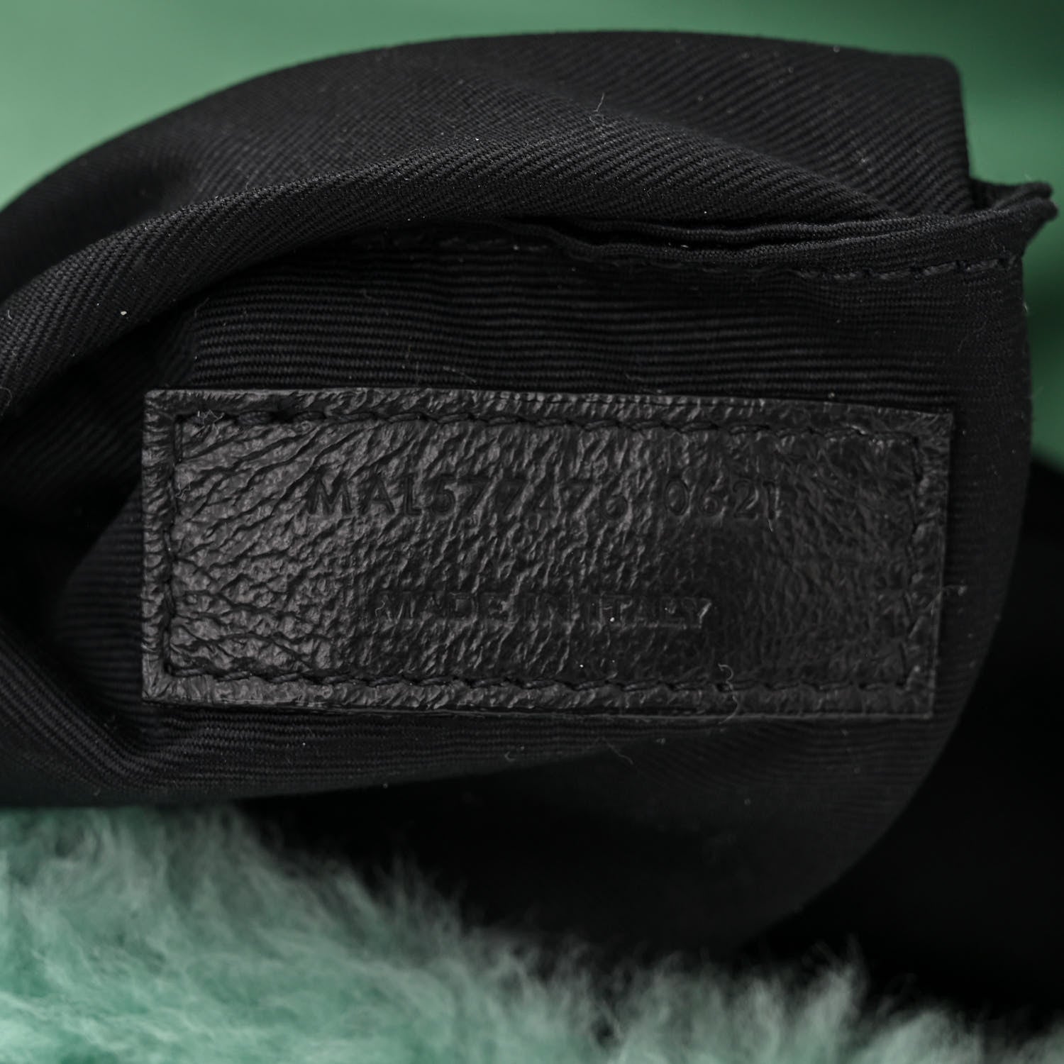Saint Laurent Merino Shearling Lambskin Quilted Small Loulou Puffer Monogram Chain Satchel Iced Mint 7 of 10