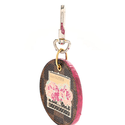 Louis Vuitton Damier Ebene Illustre Posies Bag Charm 6 of 8