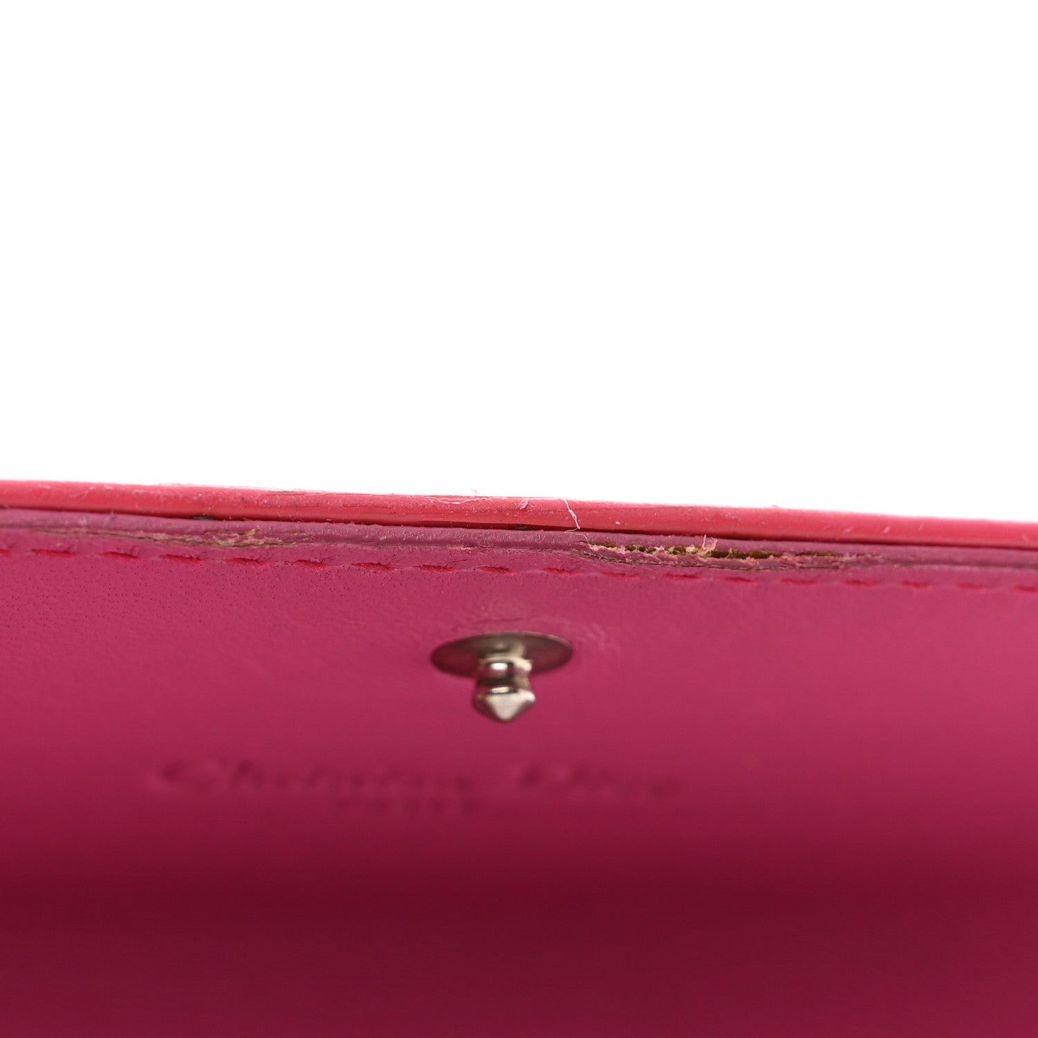 Christian Dior Patent Ultimate Rendez-vous Chain Wallet Fuchsia 14 of 14