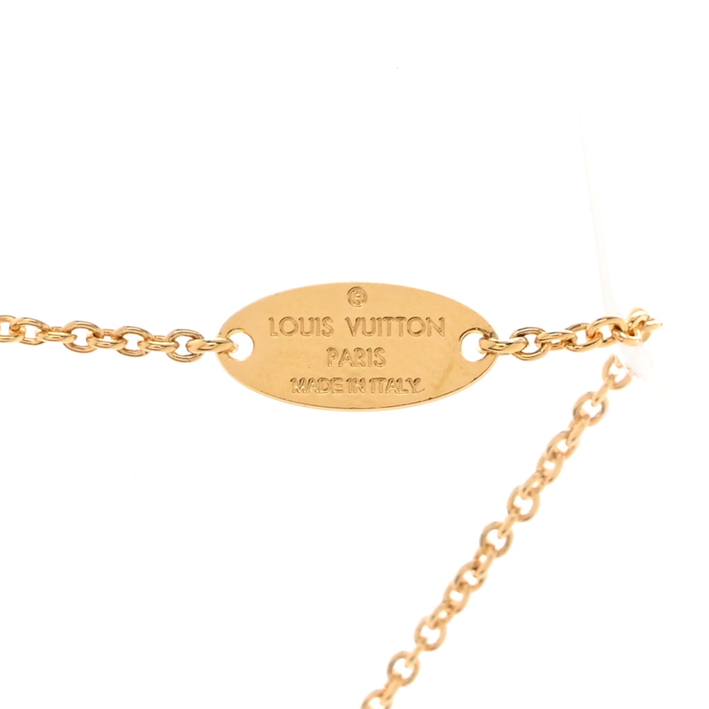 Essential Studded V Necklace Gold Red