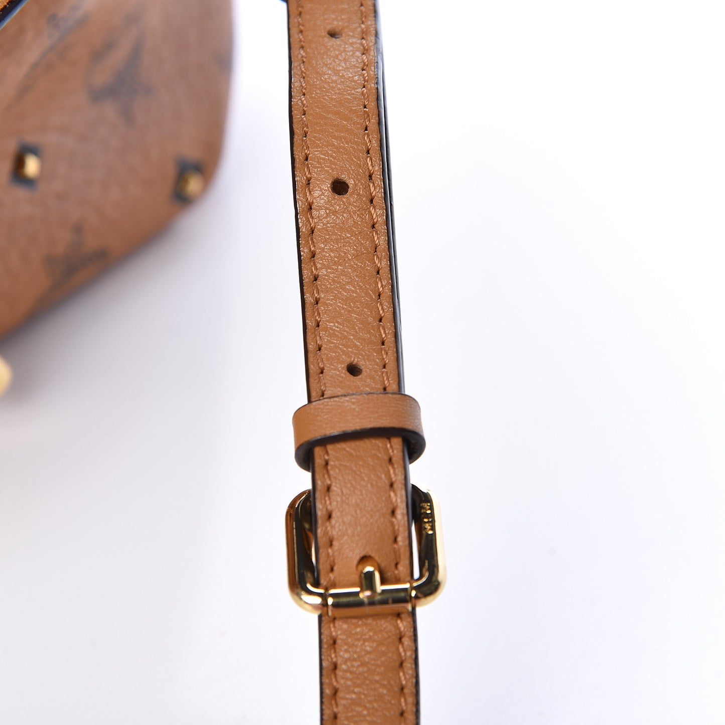 Visetos Studded Small Drawstring Shopper Cognac