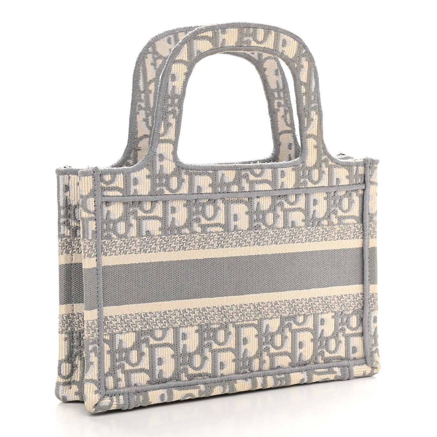 Christian Dior Oblique Mini Book Tote Grey Multicolor 3 of 9