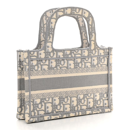 Christian Dior Oblique Mini Book Tote Grey Multicolor 3 of 9