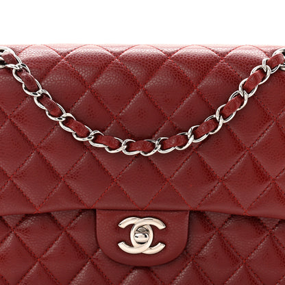 Chanel Caviar Quilted Medium Double Flap Burgundy 8 of 10