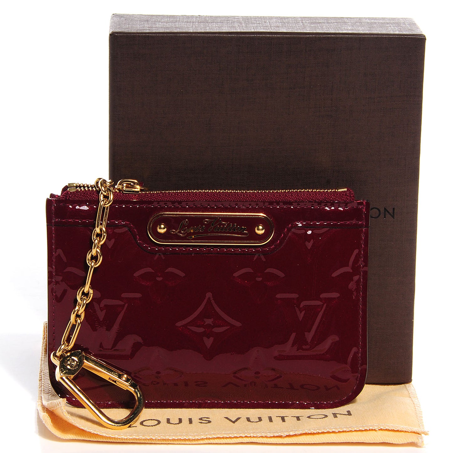 Vernis Key Pouch Griotte