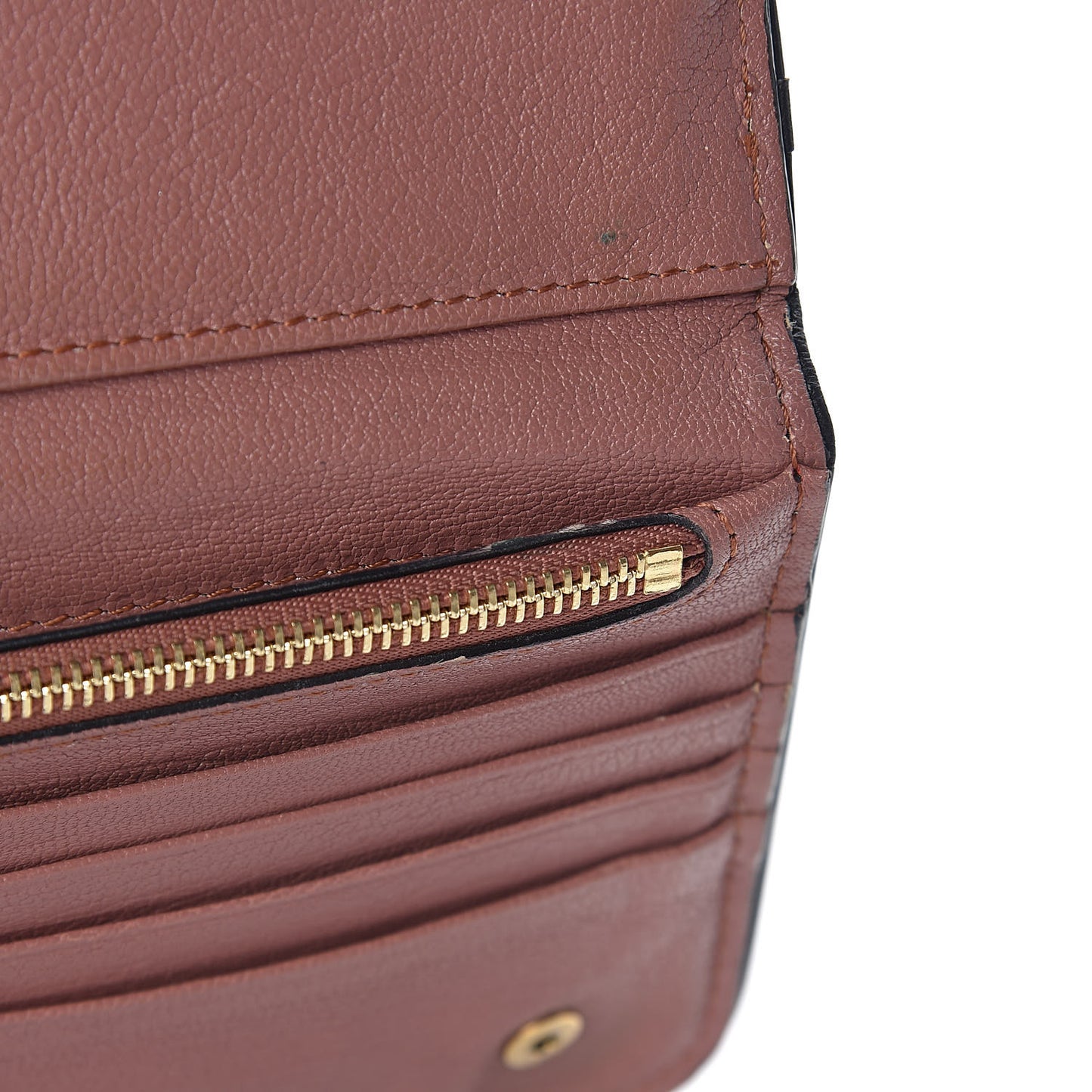 Grained Calfskin Portefeuille Wallet Romantic Mauve