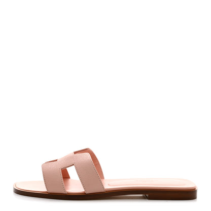 Hermes Epsom Oran Sandals 38 Rose Pale 1 of 8
