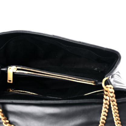 Saint Laurent Calfskin Y Quilted Monogram Medium Loulou Chain Satchel Black 5 of 18