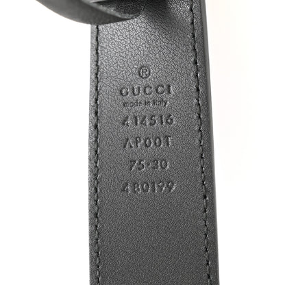 Gucci Calfskin Double G 30mm Belt 75 30 Black 5 of 7