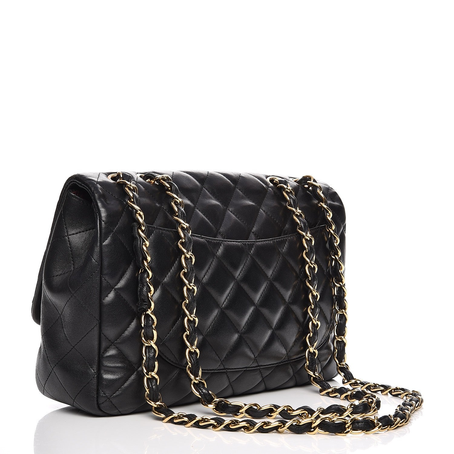 Chanel Lambskin Quilted Jumbo Single Flap Black 3 of 15