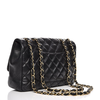 Chanel Lambskin Quilted Jumbo Single Flap Black 3 of 15