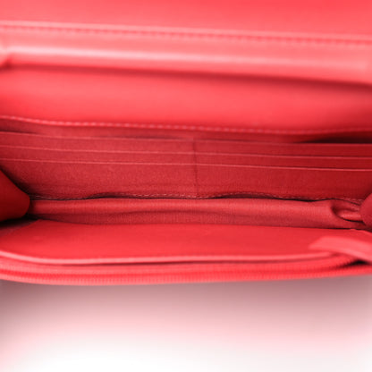 Chanel Calfskin Quilted Bi-Color Wallet On Chain WOC Red Pink 5 of 10
