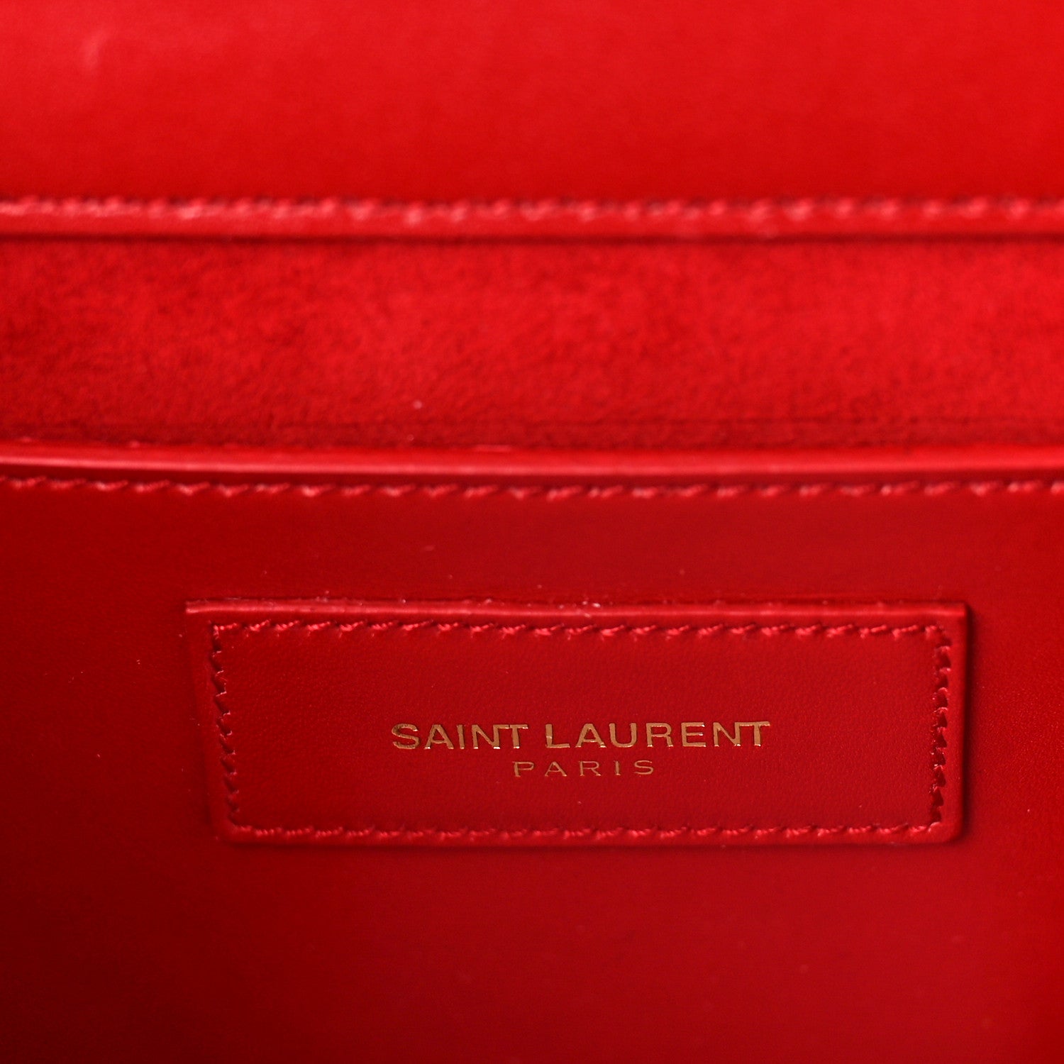 Saint Laurent Grain De Poudre Monogram Cassandre Clutch Rouge Orient 6 of 9