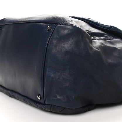 Chanel Lambskin Quilted Soft Squares Origami Accordion Flap Navy 9 of 10