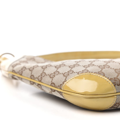 Gucci Monogram Patent Small Hobo Yellow 6 of 11
