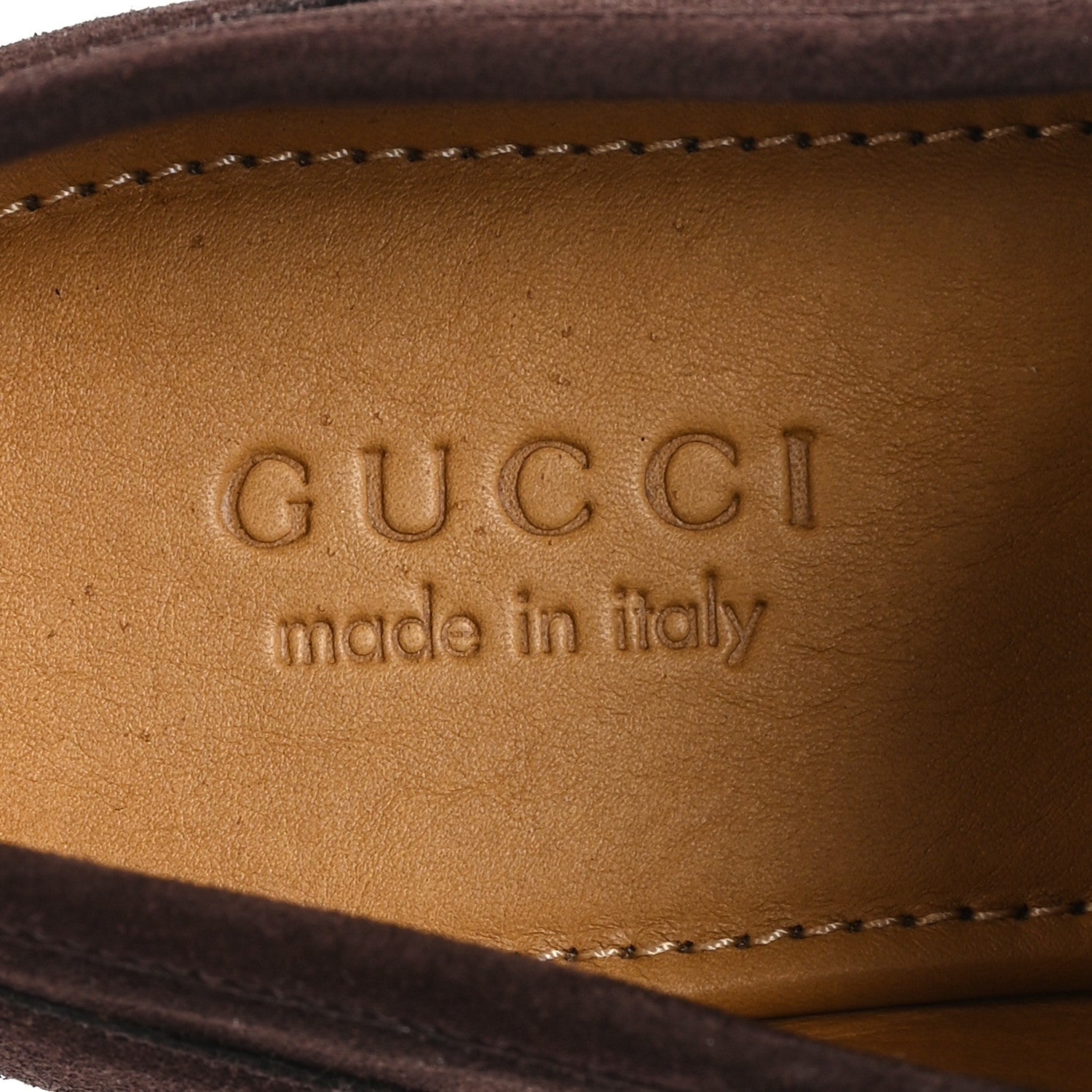 Gucci Suede Horsebit Mens Jordaan Loafers 8.5 Brown 8 of 10