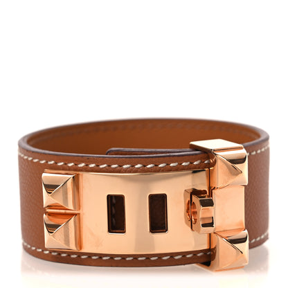 Hermes Epsom Collier de Chien CDC 24 Bracelet T2 Gold 1 of 5