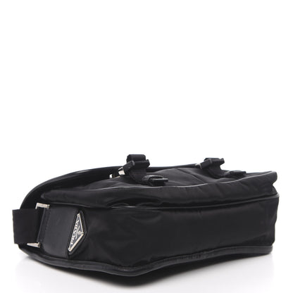 Prada Tessuto Nylon Saffiano Logo Messenger Bag Black 4 of 10