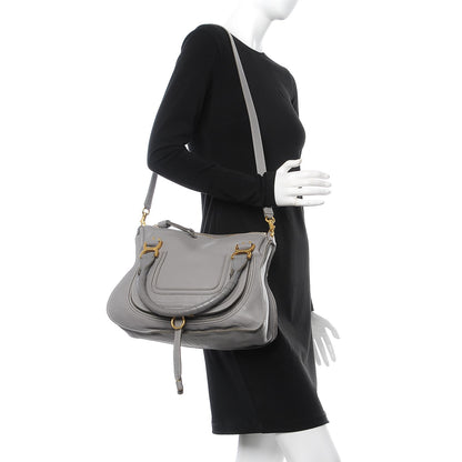 Chloe Calfskin Medium Marcie Satchel Cashmere Grey 2 of 10