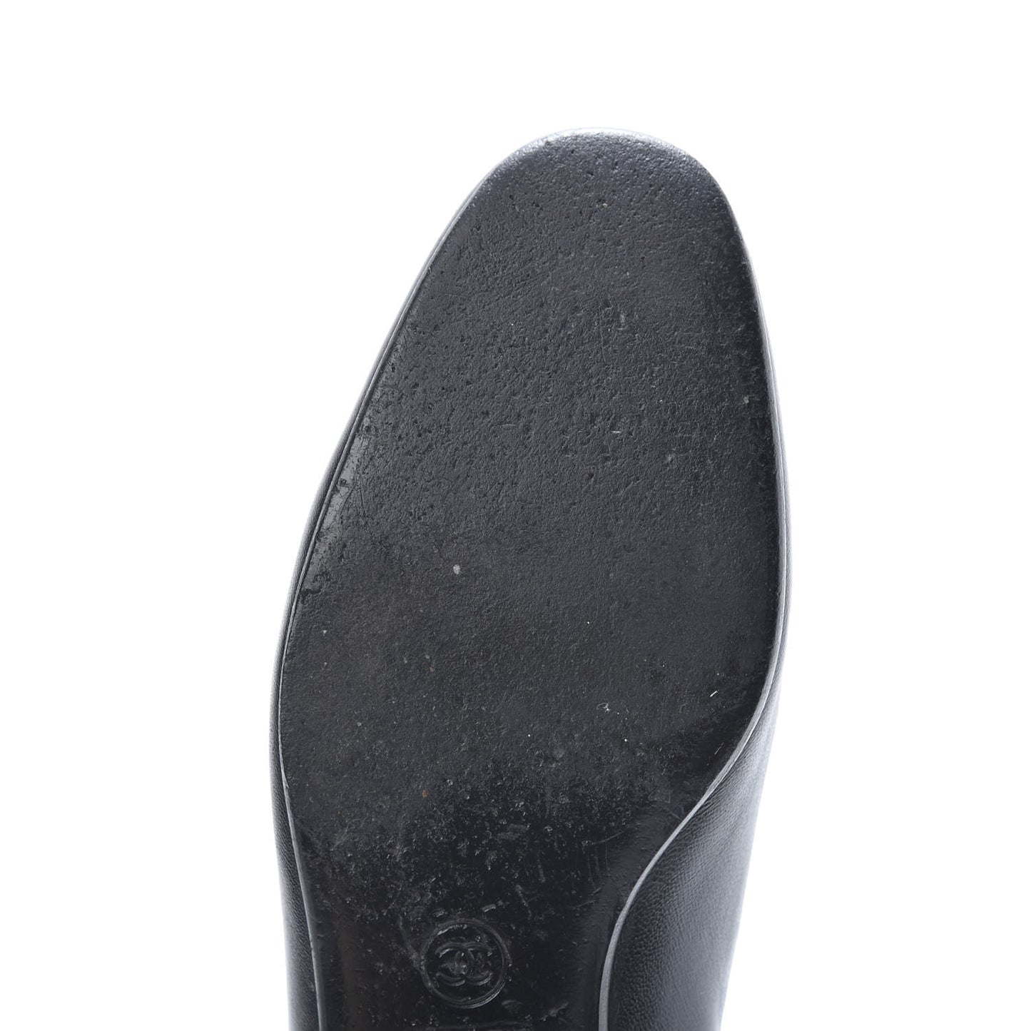 Lambskin Grosgrain CC Mocassin Loafers 39.5 Black
