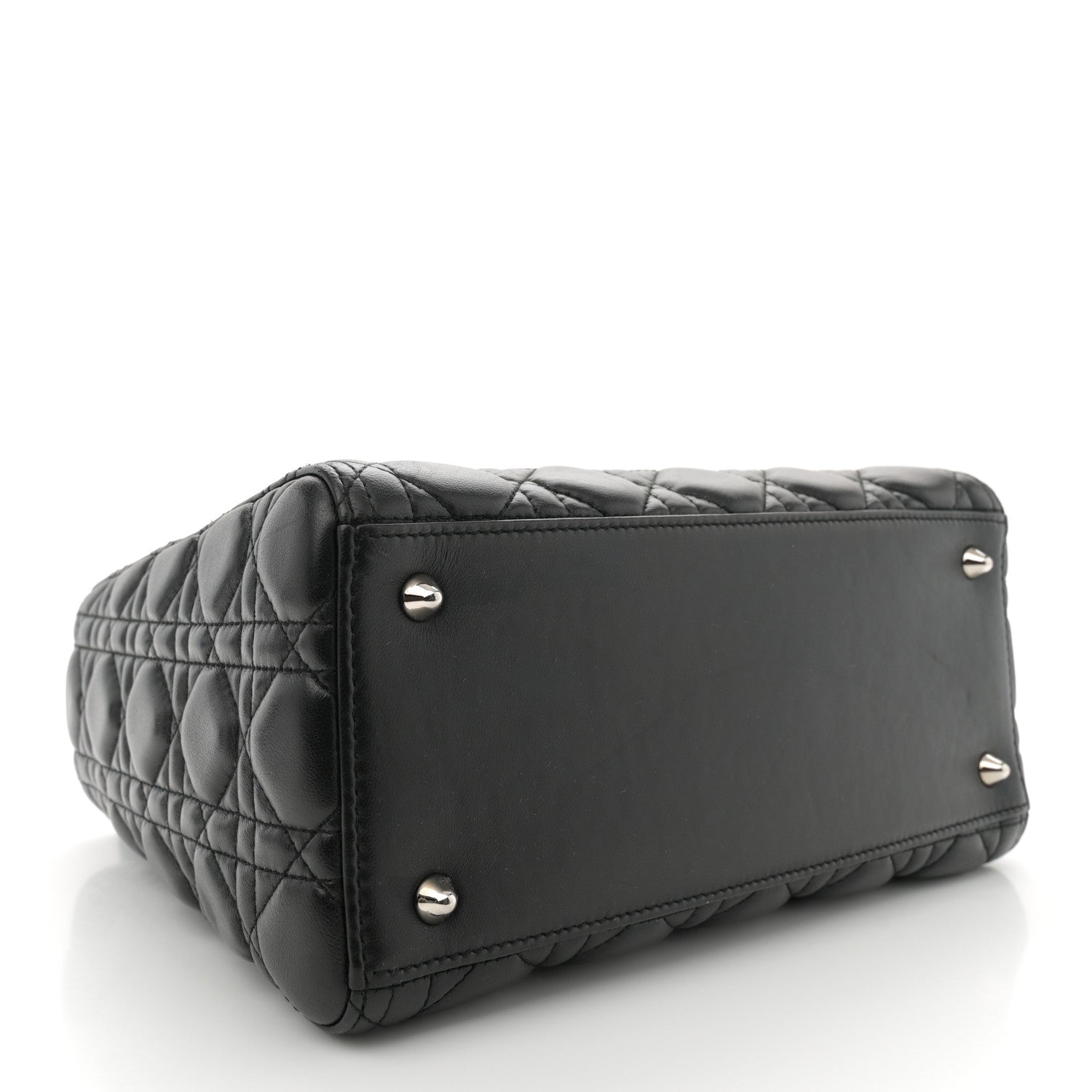 Christian Dior Lambskin Cannage Medium Lady Dior Black 4 of 10