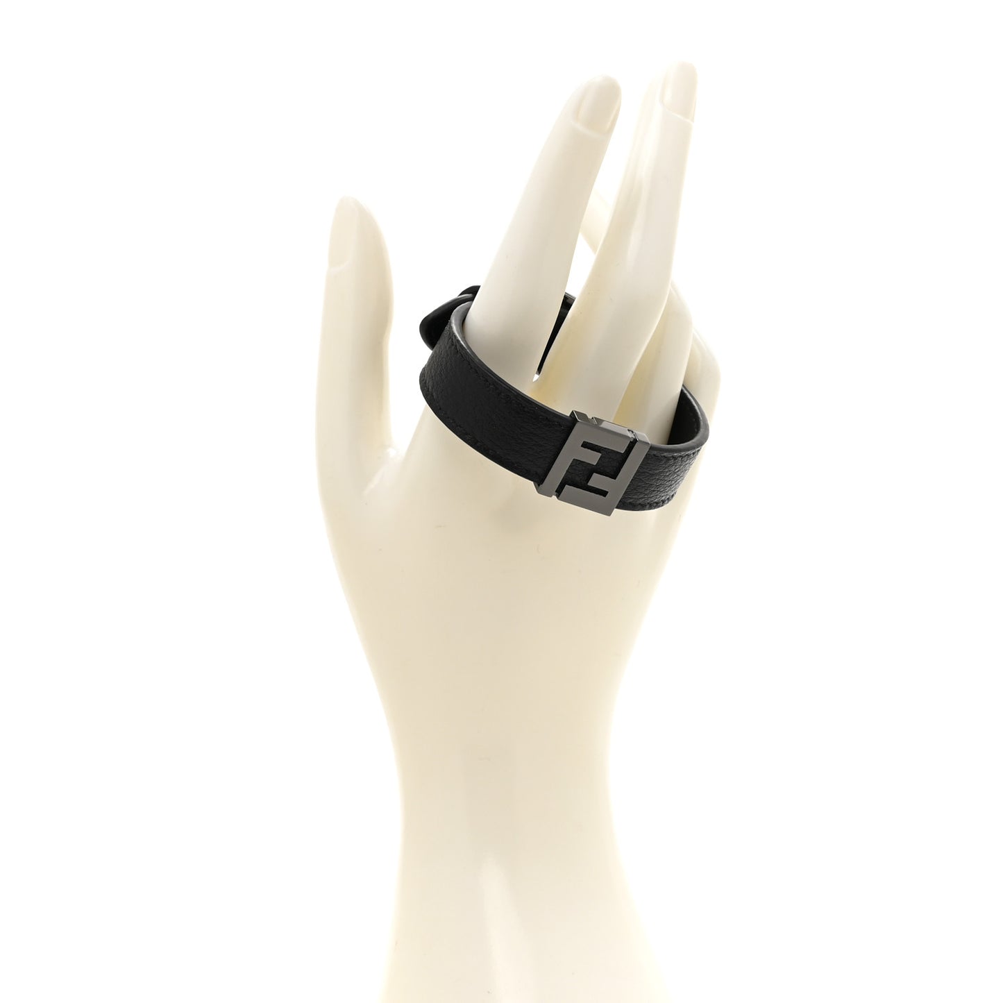 Calfskin F is Fendi Belt Bracelet M Black